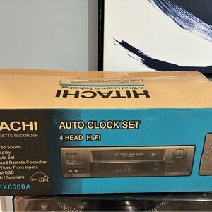 Hitachi Auto Clock Set 4 Head Hi-Fi Cassette Recorder - Black